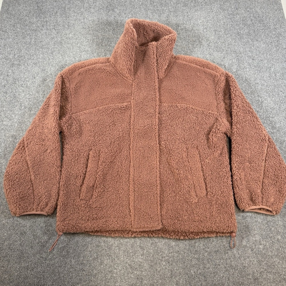 Abercrombie & Fitch Jacket Womens Medium Sherpa Fuzzy Soft Collection Full Zip